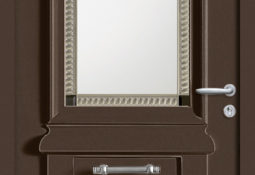 Porte d'entrée marron