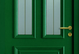 Porte d'entrée verte