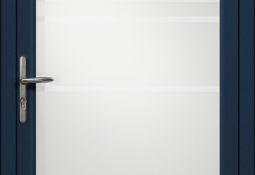 Porte d'entrée bleu en alu alicia8