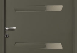 Porte d'entrée grise azuma