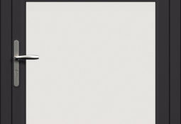 Porte d'entrée noir en alu