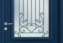 Porte d'entrée bleue colombelle