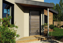 Porte d'entrée cendrée