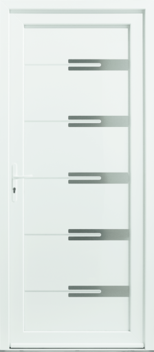 Porte d&rsquo;entrée PVC Milky 4