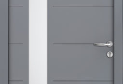 Porte d'entrée grise