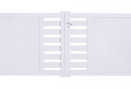 Portail battant blanc