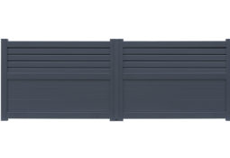 Portail coulissant gris