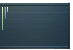 Portail coulissant gris