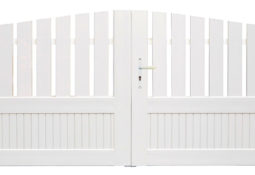 Portail battant blanc