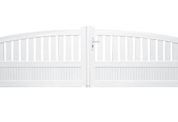 Portail battant blanc