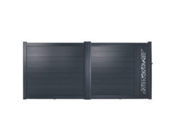 Portail battant gris