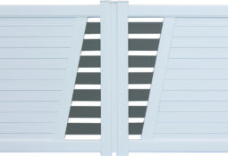 Portail battant blanc