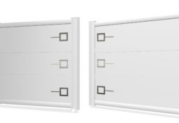 Portail battant blanc