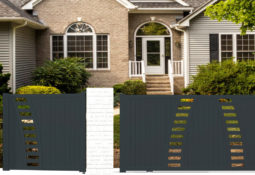 Portail et clôture gris