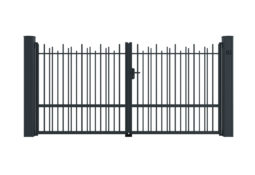 Portail en alu noir