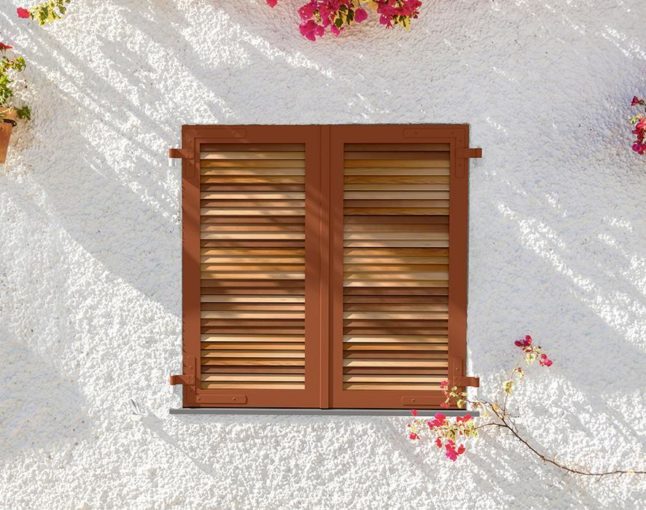 Volet battant à cadre mixte