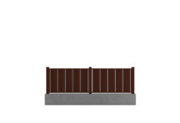 Clôture rouge en alu