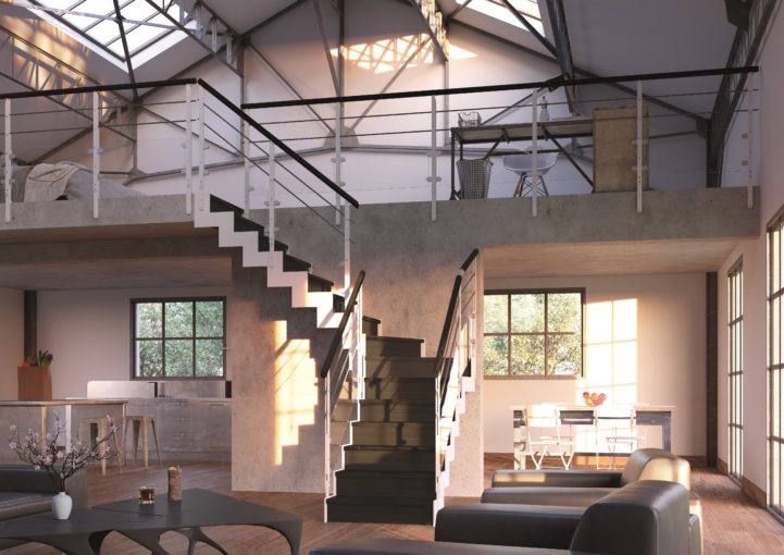 Escalier quart tournant à la Française