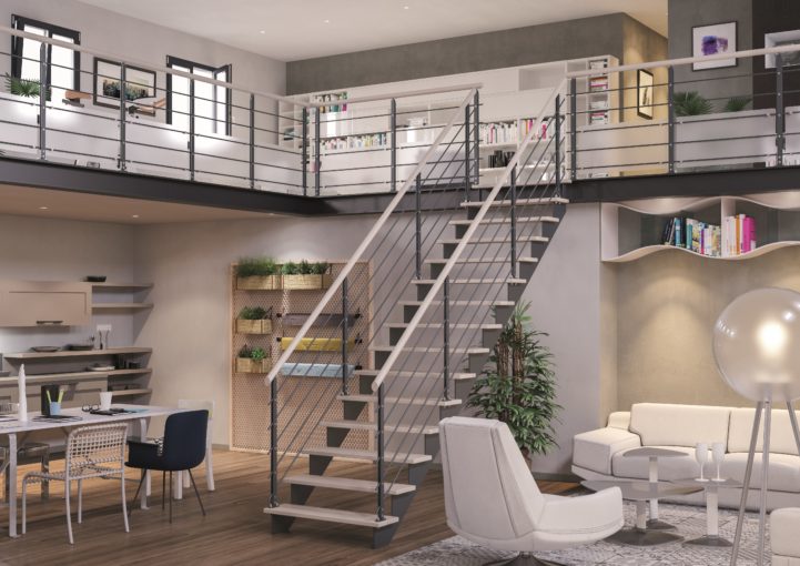 Escalier droit à l&rsquo;Anglaise