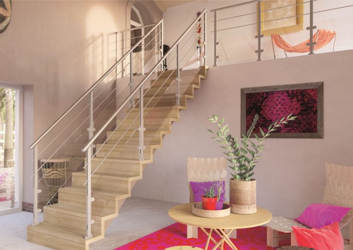 Escalier droit à Limon central